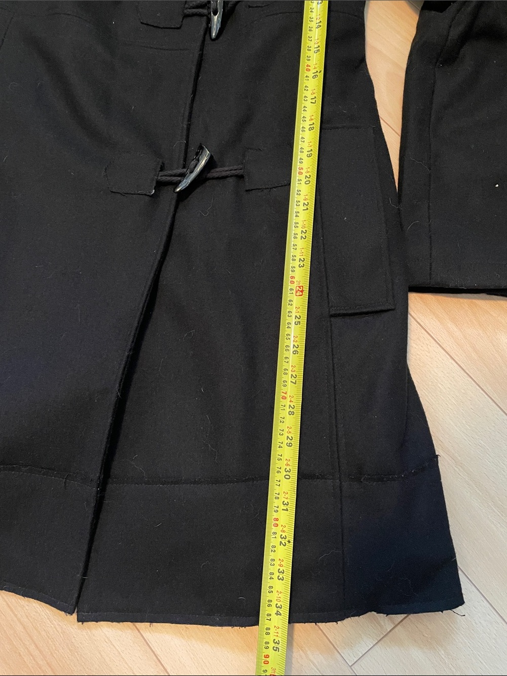 Le Chateau Black Wool Coat with removable hood - Picture 4 of 13